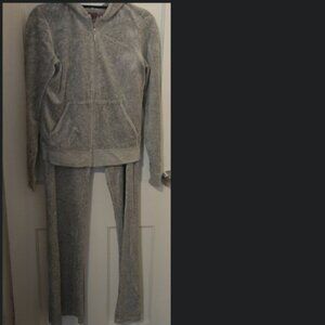 Vintage Juicy Couture Gray Velour Track Suit (M Pants/L Jacket)
